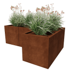 L-formede plantekasser