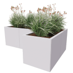 L-formede plantekasser