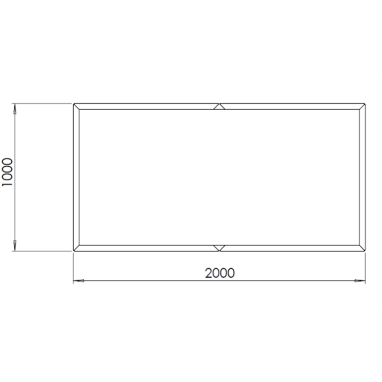 Plantekasse af cortenstål Texas xxl 200 x 100 cm