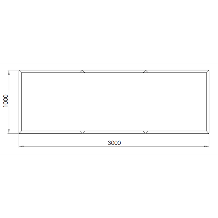 Plantekasse af cortenstål Texas xxl 300 x 100 cm
