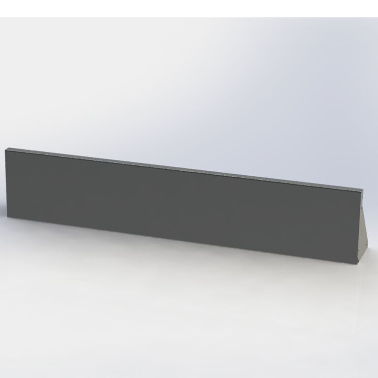 Støttemur af pulverlakeret stål lige 150 cm (højde 40 cm)