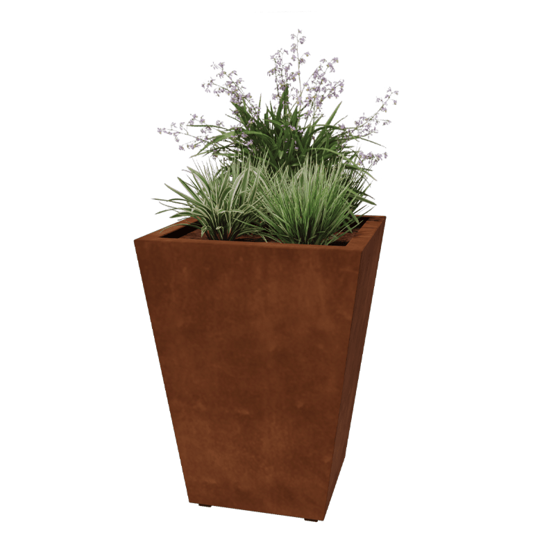 Svejst plantekasse Corten-stål Kegle 60 x 60 x 80 cm
