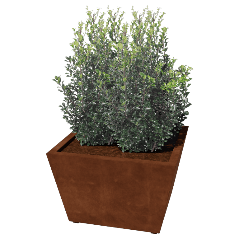 Svejst plantekasse Corten-stål Kegle 80 x 80 x 50 cm