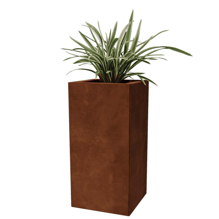 Plantekasse af cortenstål Miami 30 x 30 cm