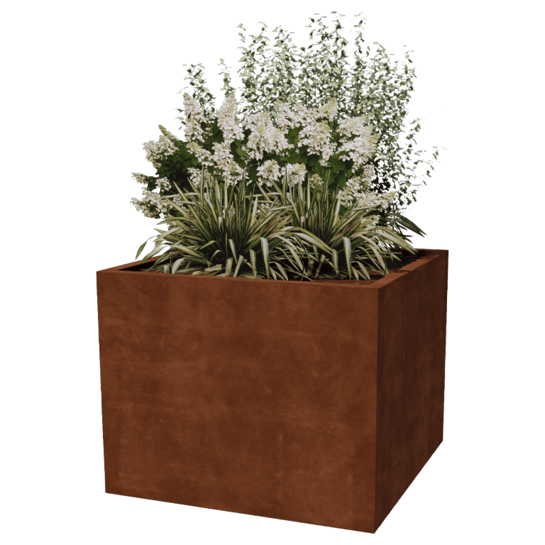 Svejst plantekasse Corten-stål Montana 100 x 100 x 80 cm