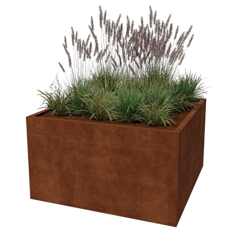 Svejst plantekasse Corten-stål Montana 140 x 140 x 80 cm