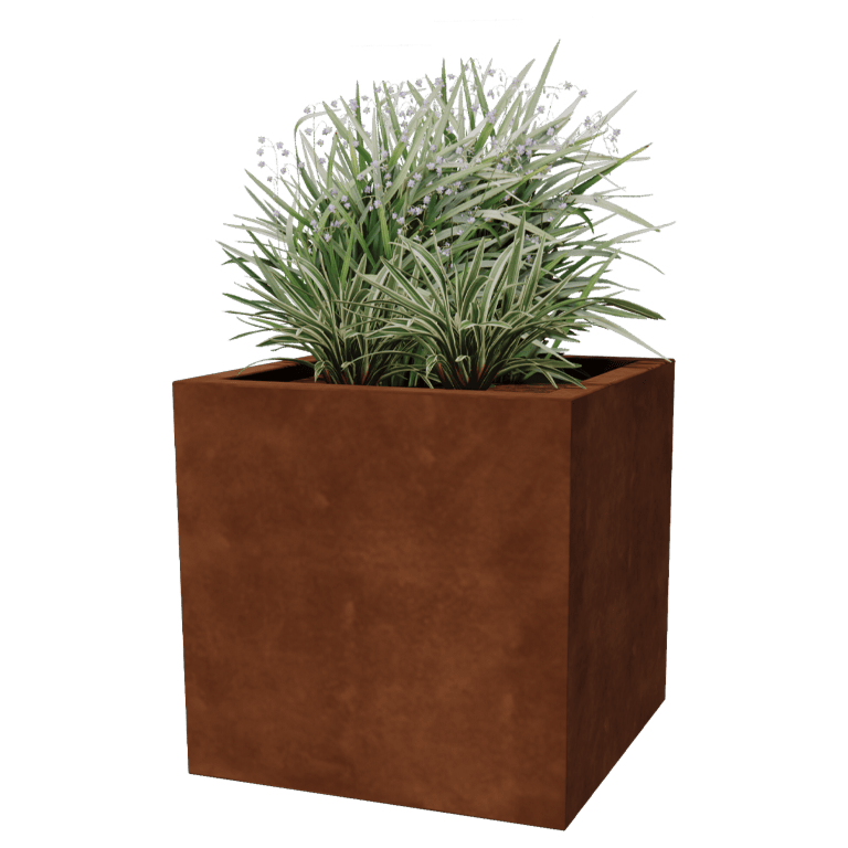 Svejst plantekasse Corten-stål Montana 60 x 60 x 60 cm