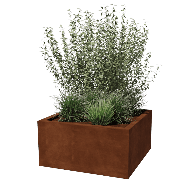 Svejst plantekasse Corten-stål Montana 80 x 80 x 40 cm