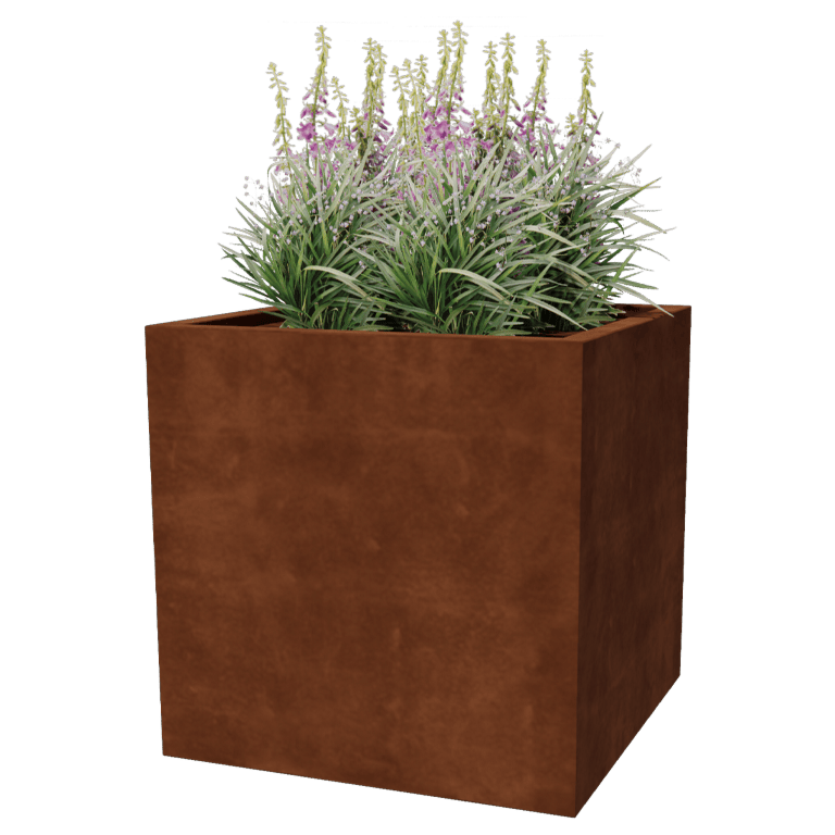 Svejst plantekasse Corten-stål Montana 80 x 80 x 80 cm