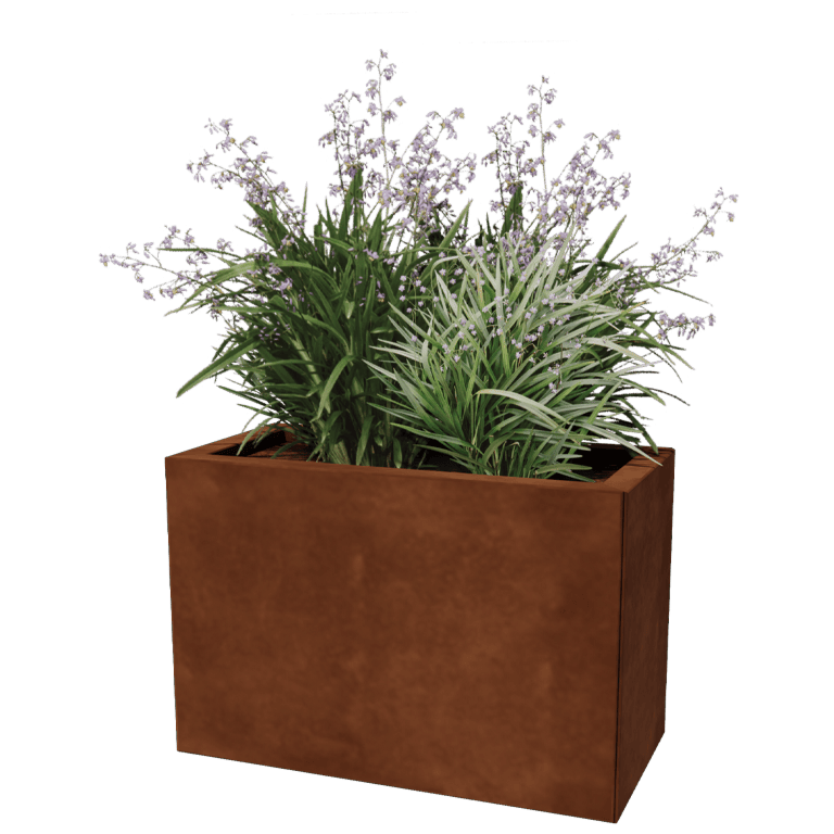 Plantekasse af cortenstål Texas 30 x 60 cm
