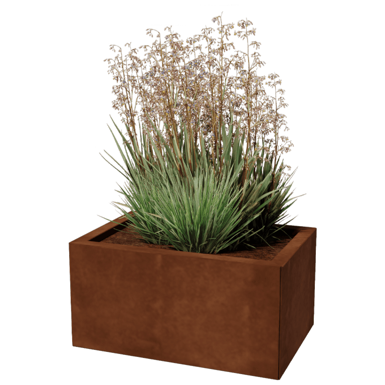 Plantekasse af cortenstål Texas 40 x 60 cm