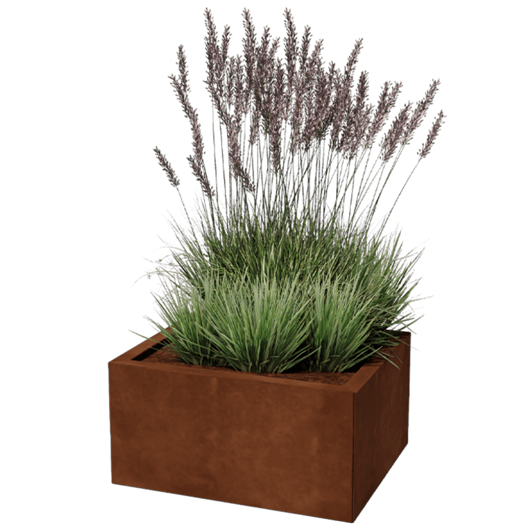 Plantekasse af cortenstål Texas 50 x 60 cm