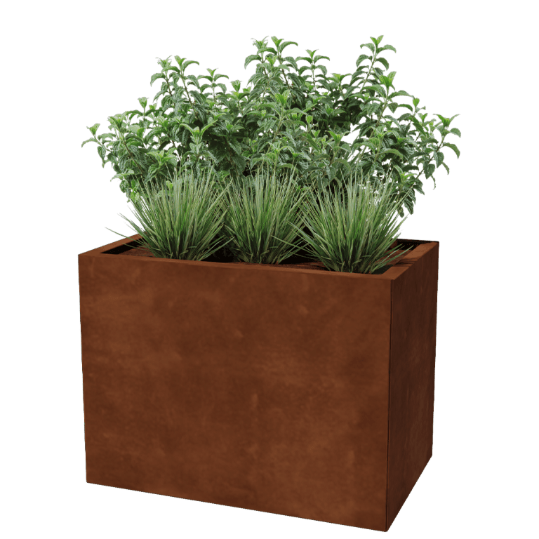 Plantekasse af cortenstål Texas 50 x 80 cm
