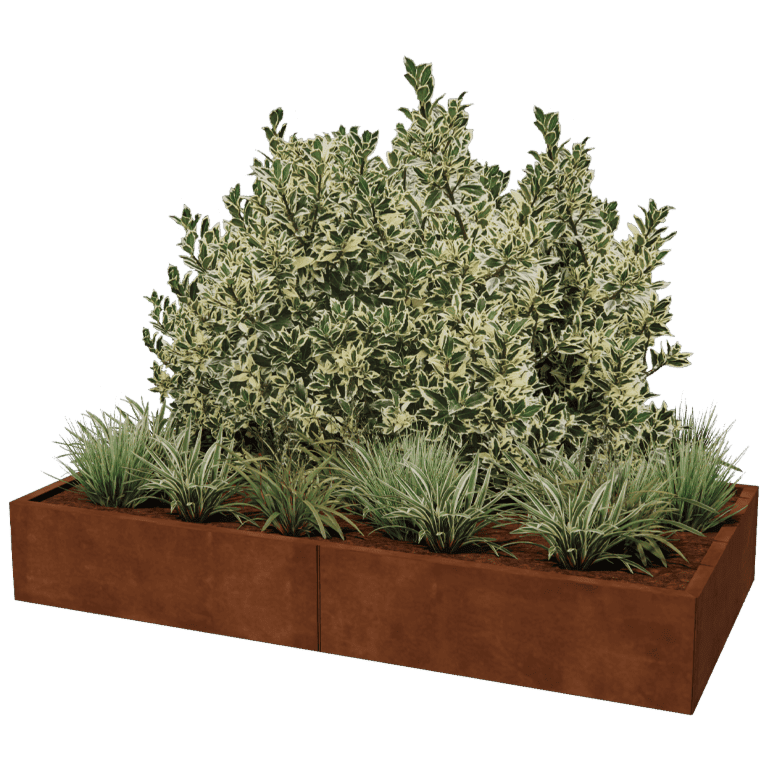 Plantekasse af cortenstål Texas xxl 200 x 100 cm