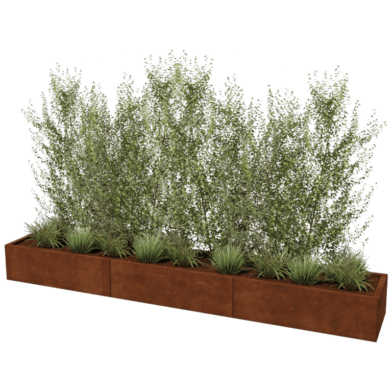 Plantekasse af cortenstål Texas xxl 300 x 50 cm