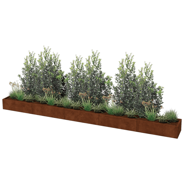Plantekasse af cortenstål Texas xxl 500 x 50 cm