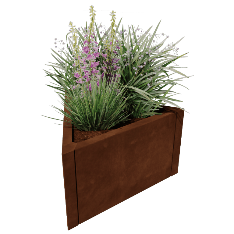 Plantekasse af cortenstål Alaska ligesidet 60 cm