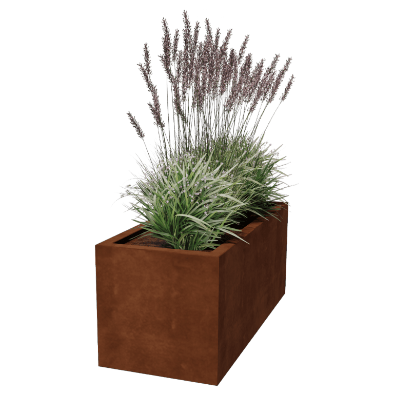Svejst plantekasse Corten-stål Montana 120 x 50 x 50 cm