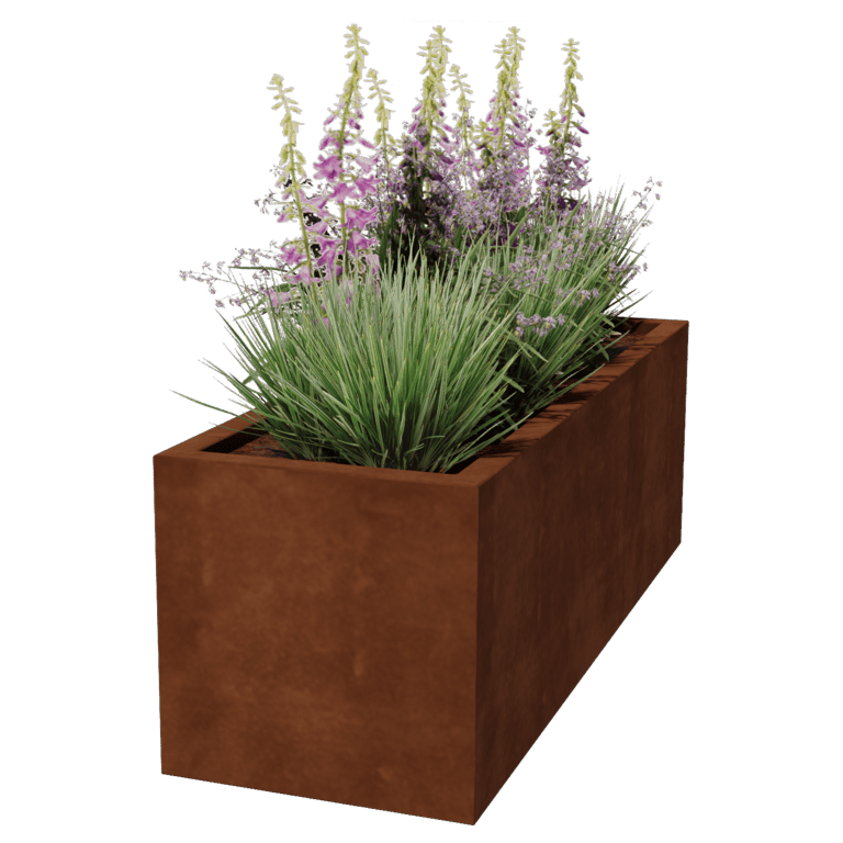 Svejst plantekasse Corten-stål Montana 150 x 50 x 50 cm