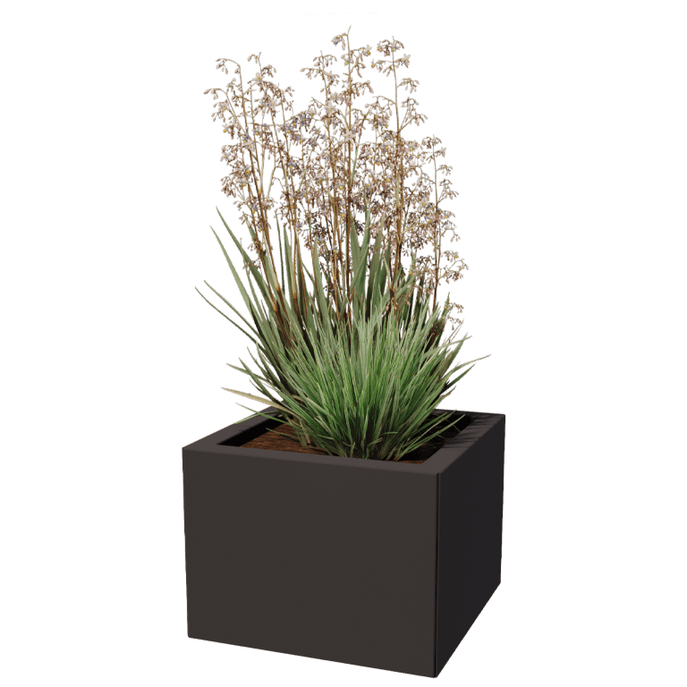 Plantekasse af pulverlakeret stål Miami 40 x 40 cm
