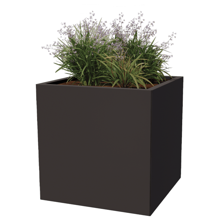 Plantekasse af pulverlakeret stål Miami 70 x 70 cm