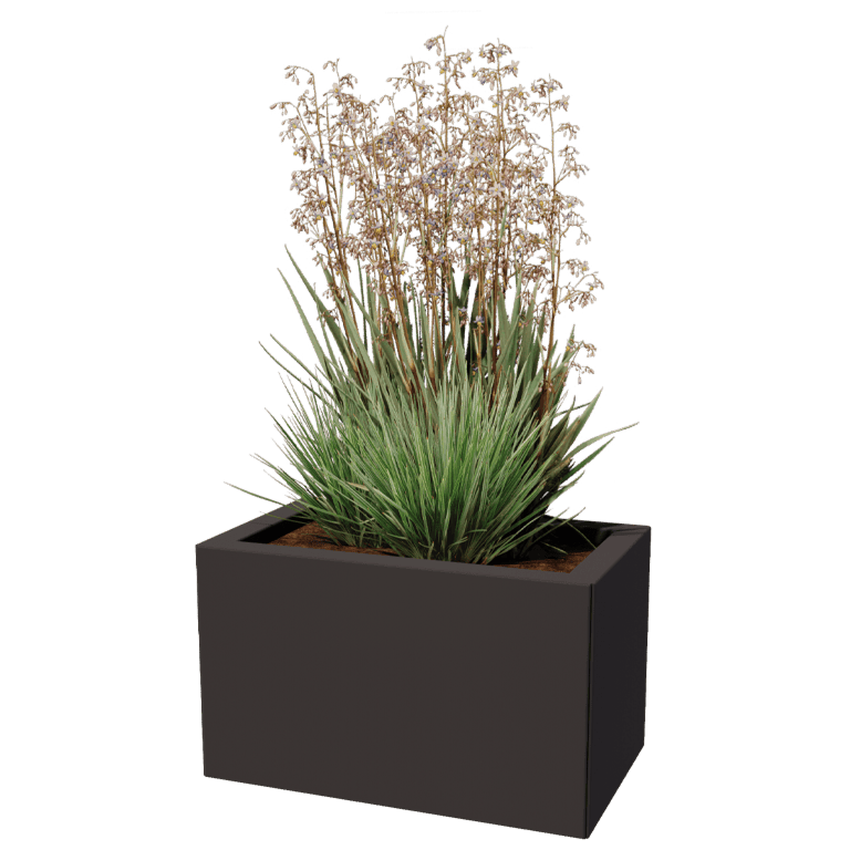 Plantekasse af pulverlakeret stål Texas 30 x 50 cm