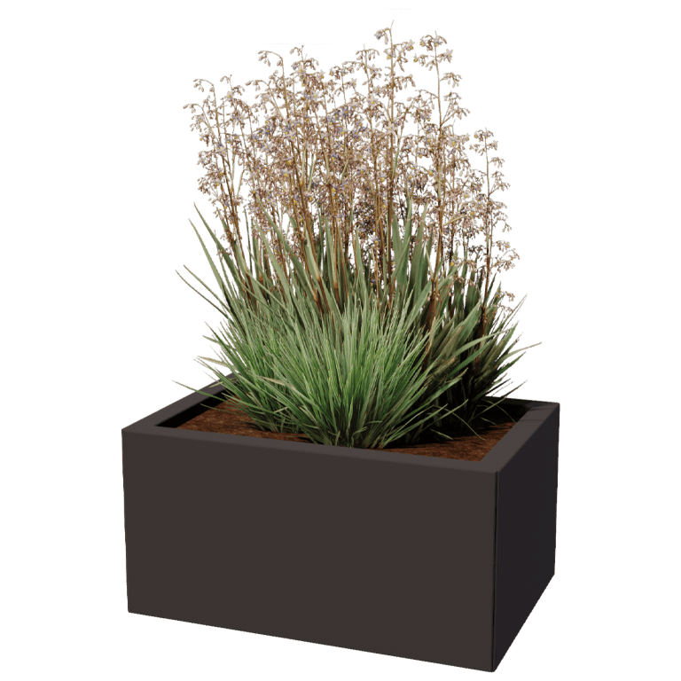 Plantekasse af pulverlakeret stål Texas 40 x 60 cm