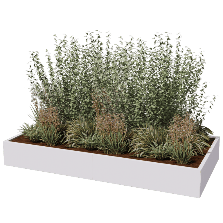 Plantekasse af pulverlakeret stål Texas xxl 240 x 120 cm