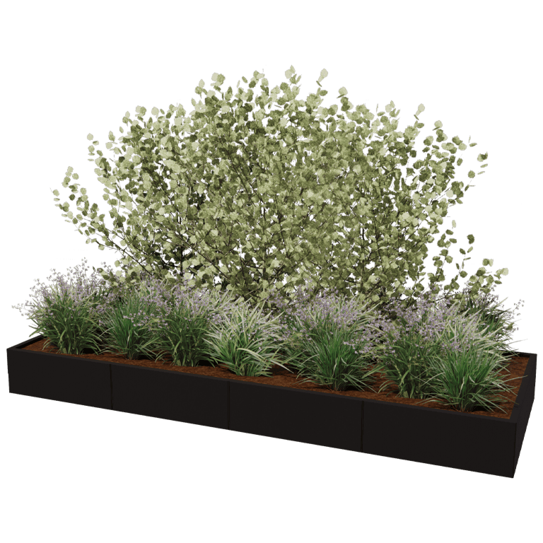 Plantekasse af pulverlakeret stål Texas xxl 320 x 120 cm