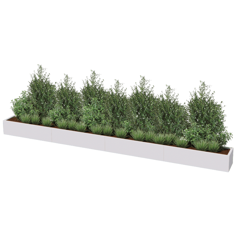 Plantekasse af pulverlakeret stål Texas xxl 480 x 40 cm