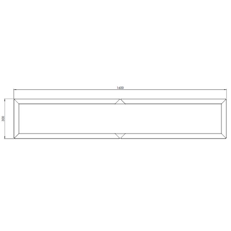 Plantekasse af pulverlakeret stål Texas xxl 160 x 30 cm