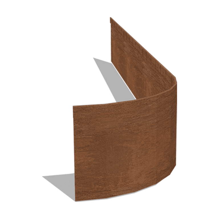 Bedkant af cortenstål valset FLEX 23 cm (længde 150 cm)