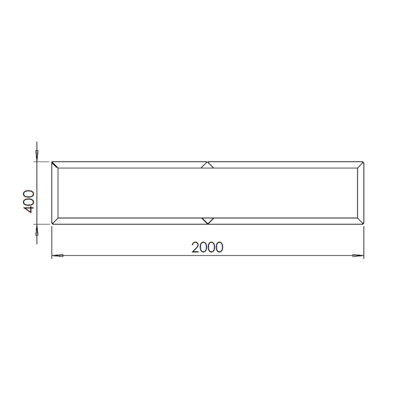 Plantekasse af cortenstål Texas xxl 200 x 40 cm