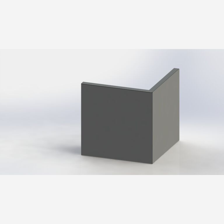 Støttemur af pulverlakeret stål udvendigt hjørne 50 x 50 cm (højde 50 cm)