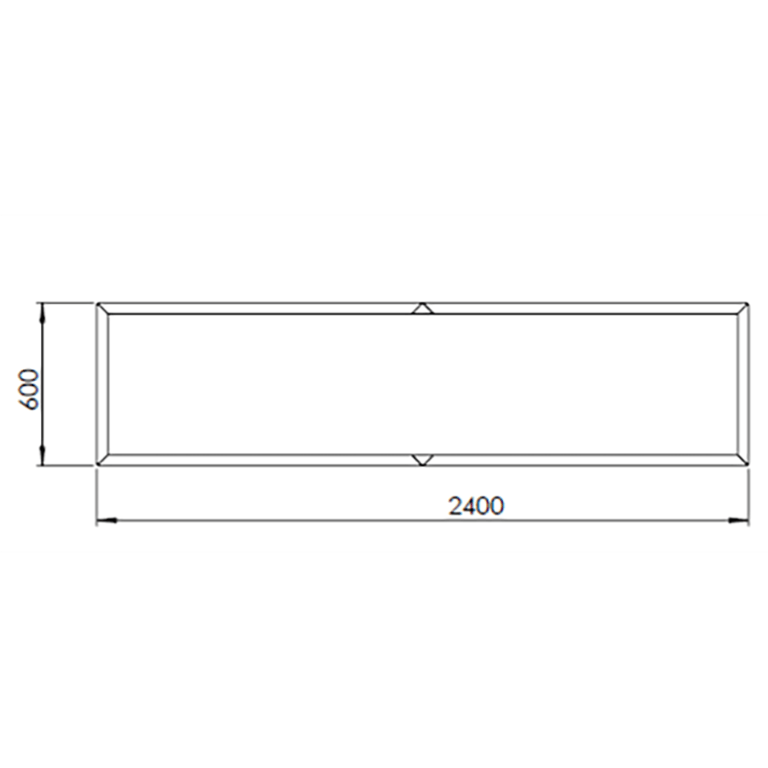 Plantekasse af cortenstål Texas xxl 240 x 60 cm