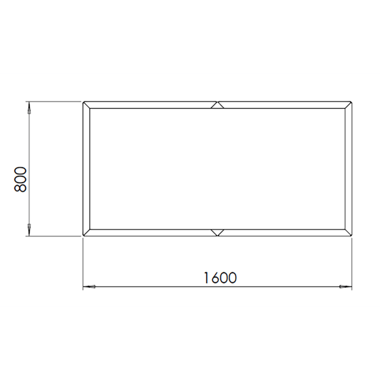 Plantekasse af cortenstål Texas xxl 160 x 80 cm