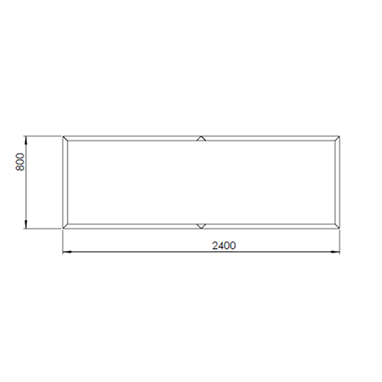 Plantekasse af cortenstål Texas xxl 240 x 80 cm