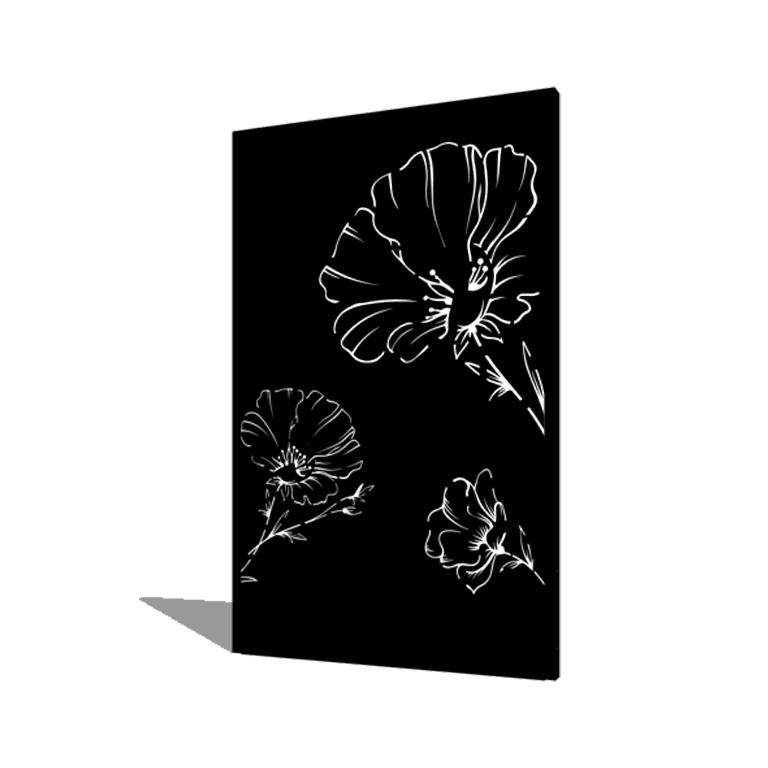 Valmue pulverlakeret 120 x 6 x 190 cm