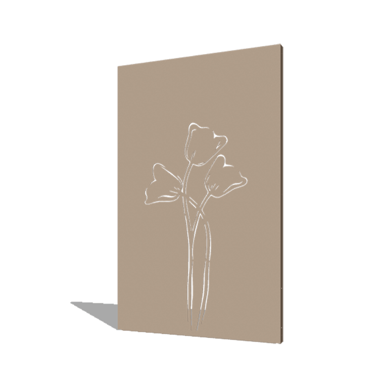tulipan symmetrisk Pulverlakeret 120 x 6 x 190 cm