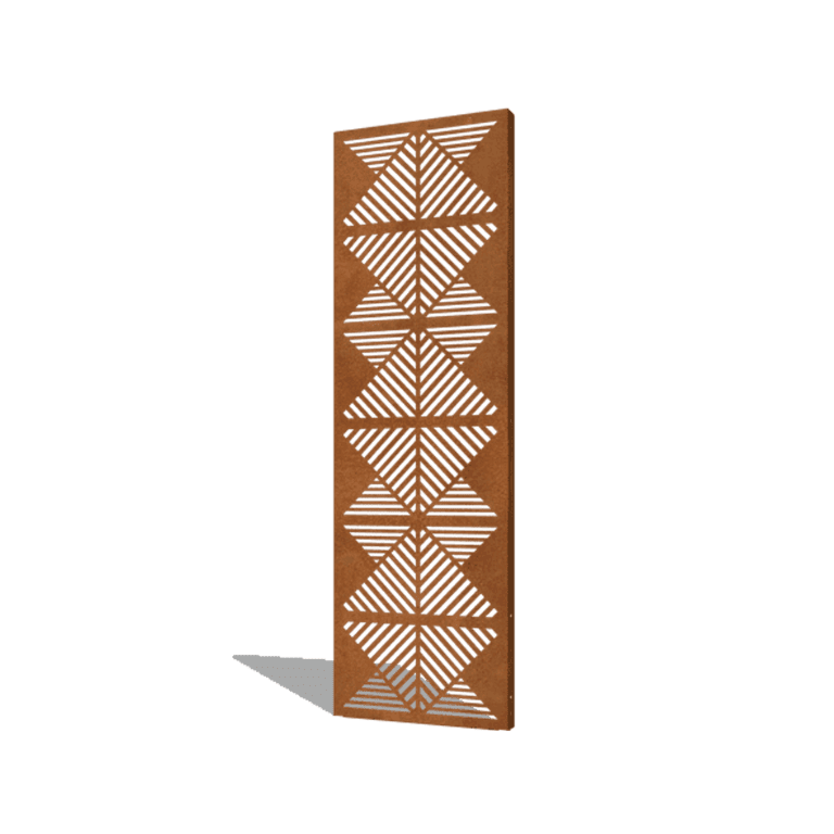 Linjer komposition corten-stål 1 60 x 6 x 190 cm 2 60 x 6 x 190 cm