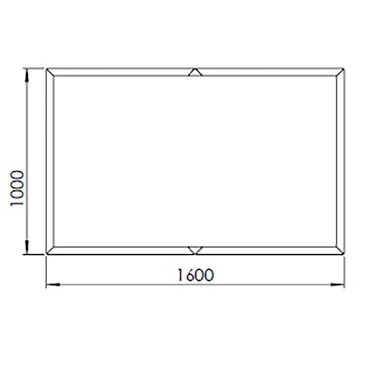 Plantekasse af pulverlakeret stål Texas xxl 160 x 100 cm