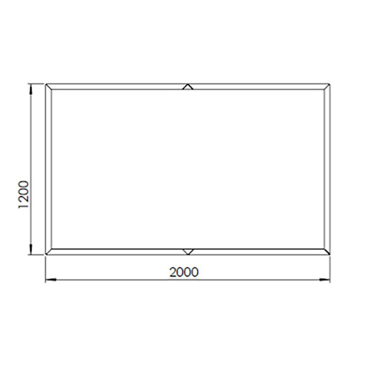 Plantekasse af pulverlakeret stål Texas xxl 200 x 120 cm