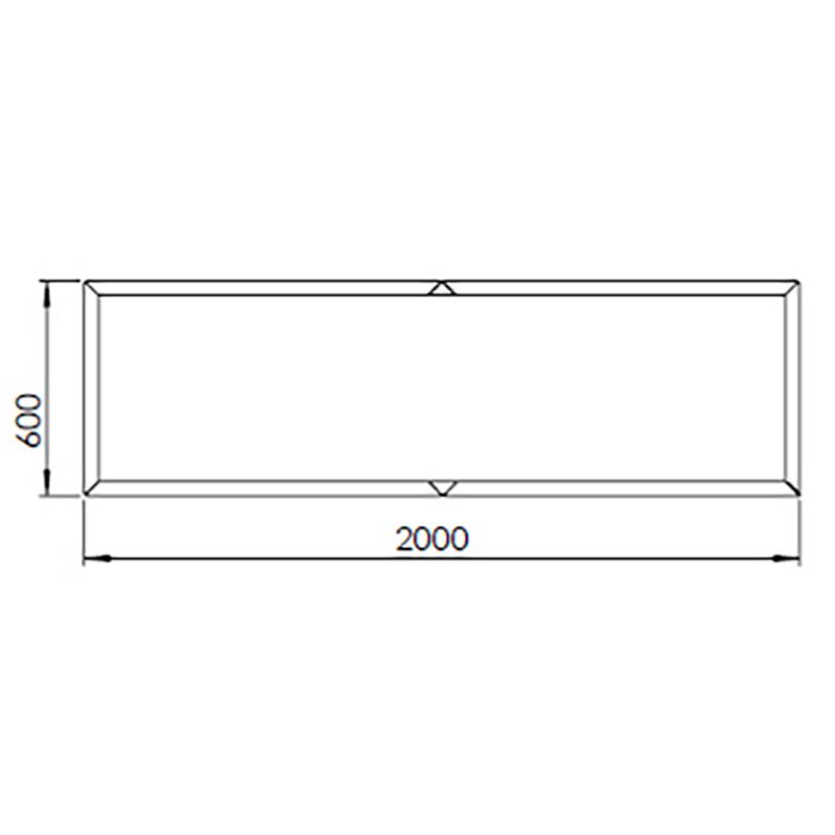 Plantekasse af cortenstål Texas xxl 200 x 60 cm