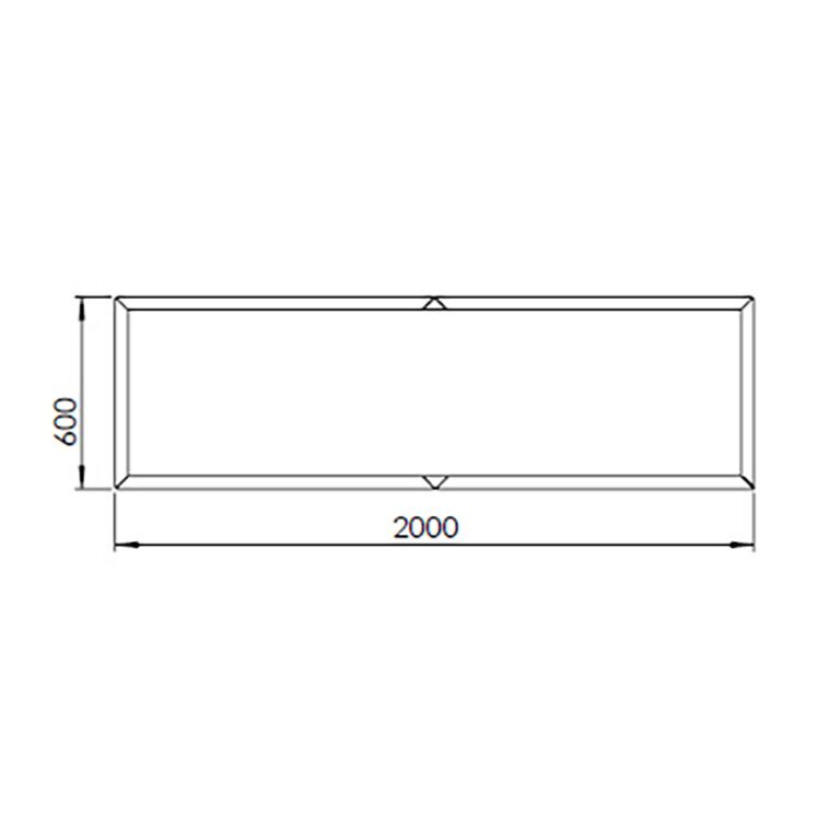 Plantekasse af pulverlakeret stål Texas xxl 200 x 60 cm