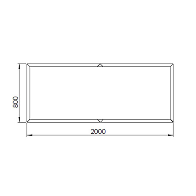 Plantekasse af pulverlakeret stål Texas xxl 200 x 80 cm