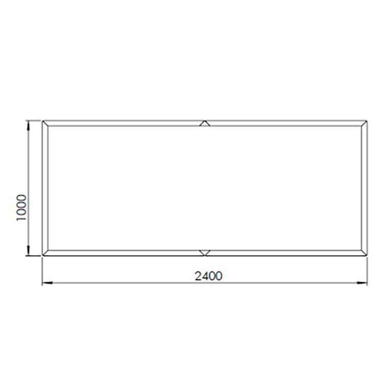 Plantekasse af pulverlakeret stål Texas xxl 240 x 100 cm