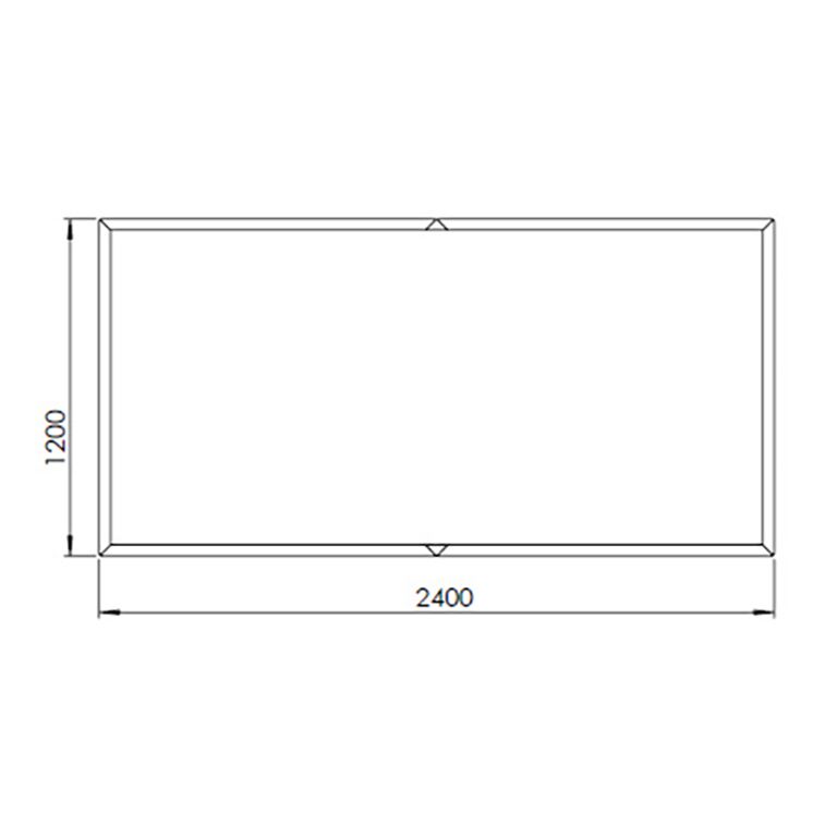 Plantekasse af pulverlakeret stål Texas xxl 240 x 120 cm