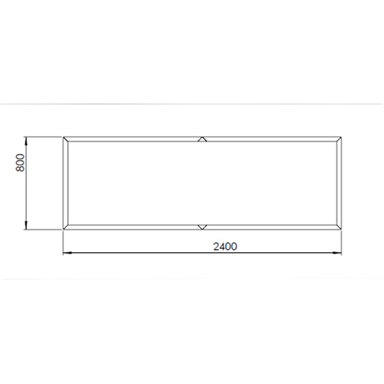 Plantekasse af pulverlakeret stål Texas xxl 240 x 80 cm