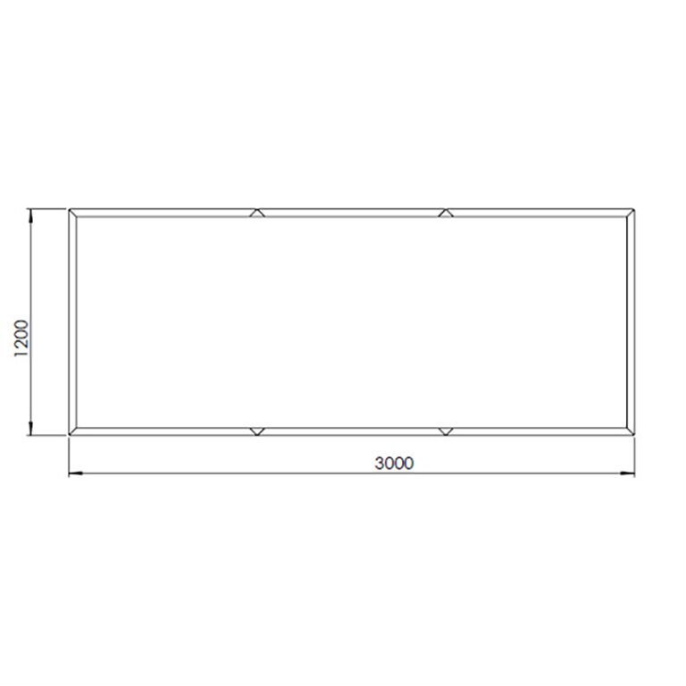 Plantekasse af cortenstål Texas xxl 300 x 120 cm