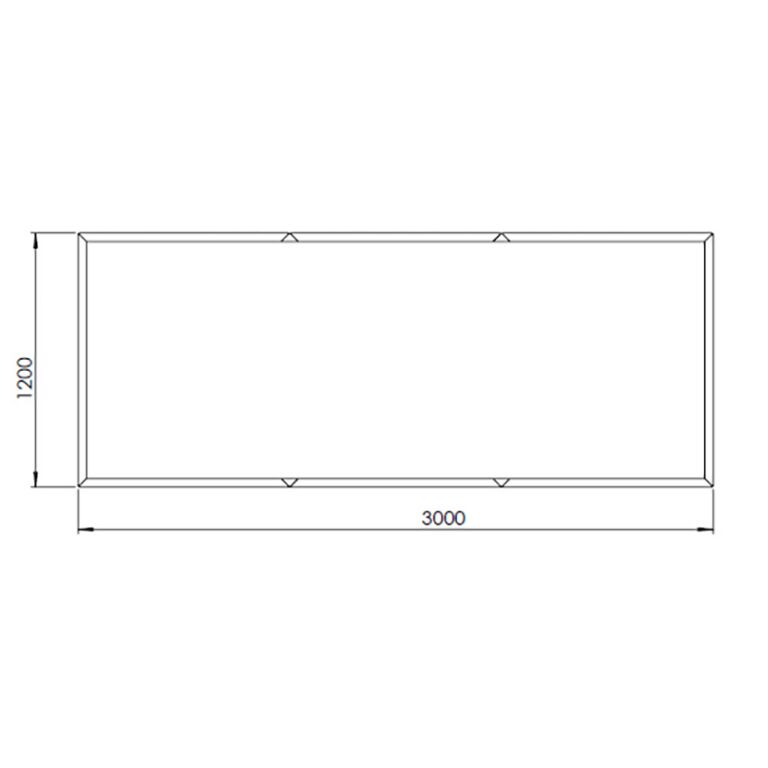 Plantekasse af pulverlakeret stål Texas xxl 300 x 120 cm